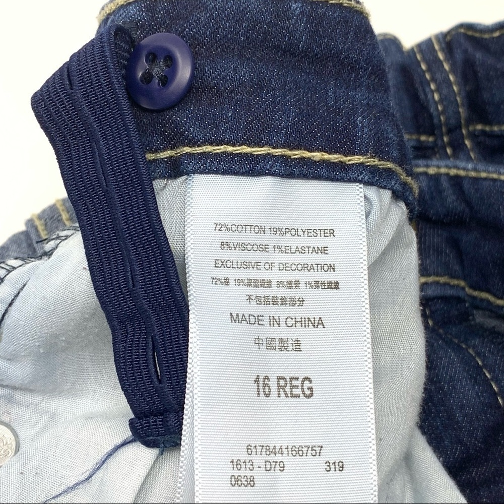 Levis 711 Dark Wash Jeans Youth Size 16 Skinny Fit Adjustable Comfort Waist - Picture 11 of 11